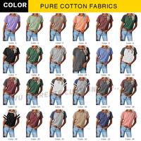 T-shirt décontracté à manches courtes, coupe ample, motif croisé multicolore, avec logo personnalisable selon votre motif préféré
