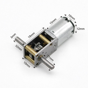 N20 Đôi Trục Worm Gear Động Cơ 5V Đầy Đủ Kim Loại Right Angle Hộp Số Cho Xe Đạp Điện & Fan Cho Xe Đạp Ổ Khóa - Product Image 2