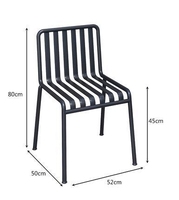 Ensemble table et chaises de jardin en fer moderne, non pliable, pour usage extérieur, idéal pour les restaurants, modèle SXD6