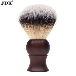 Brocha de afeitar JDK con mango de madera Rosa Premium para hombre, brocha de afeitar hecha a mano de alta calidad con punta de plata