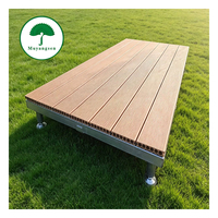 Plateforme de vente en gros d'usine : Terrasse préfabriquée WPC rainurée anti-UV, aspect bois, revêtement composite bois-plastique pour parcs et pelouses