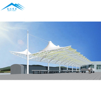 Abri de voiture imperméable en tissu PVDF avec structure en acier pour le stationnement des voitures