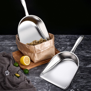 Pelle multifonctionnelle en acier inoxydable épaissi, grande capacité, pour le nettoyage des céréales, des aliments pour animaux, de la farine et des mélanges de grains - Product Image 2