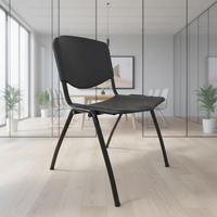 Chaise de formation empilable avec structure en acier en forme de cœur, chaise de conférence en plastique PP