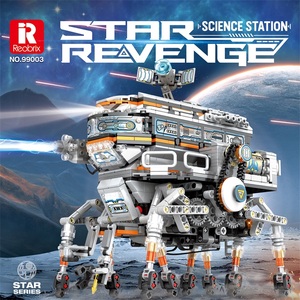 Reobrix 99003 1378 pièces Ensemble de blocs de construction de machine spatiale de science-fiction à propulsion électrique, petites briques pour <span class=keywords><strong>jeu</strong></span> créatif - Product Image 2