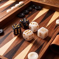 Ensemble de dés de jeu Mahjong avec marquages numériques dorés, cubes polyvalents pour jeux de société et divertissement festif