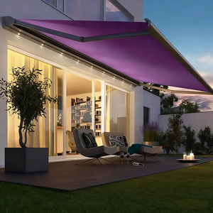 Auvent rétractable motorisé avec éclairage LED, auvent de terrasse imperméable résistant aux UV pour espace de vie extérieur - Product Image 1