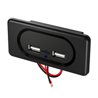 Chargeurs USB pour voitures, 2 ports USB-A 3.1A, montage encastré, 12-24 volts, chargeur double USB, prise d'alimentation pour siège de camion, camping-car, RV, automobile