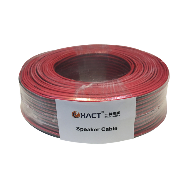 Exactcables 2x1.0mm² Transparent PVC Parallel Wire for Home Theater Broadcasting Systems Speaker Cable