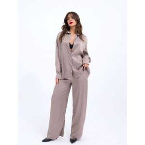 Conjunto de Pijama de Satén para Mujer 7373, Manga Larga, Lujoso y Suave, MUNICH, 2 Piezas - Product Image 3