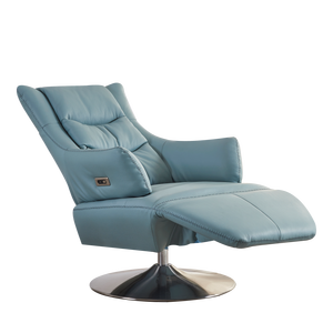 Intelligenter Moderner Elektrischer <span class=keywords><strong>Massage</strong></span>-Chefsessel mit Lendenwirbelstütze Echtleder Metallrahmen Höhenverstellbarer Bürostuhl - Product Image 4