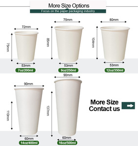 Gobelets jetables personnalisés 7oz 9oz en papier kraft à paroi simple, recyclables pour boissons chaudes - Product Image 5