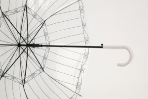 European Style <strong>2</strong>-<strong>Fold</strong> <strong>Umbrella</strong> with J-Handle Simple Transparent Hanging Manual Straight Stick <strong>Umbrella</strong> Option - Product Image 5