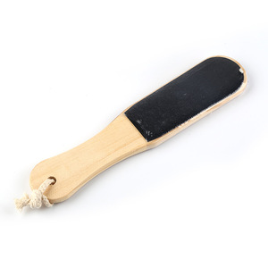 Lima de pies de doble cara con mango de madera para pedicura, eliminador de callos y talones agrietados, lima para piel dura - Product Image 1