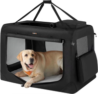 Moderne Luxus faltbare Haustier Zwinger einzigartige weiche Kiste Oxford Stoff Metall Hund Transport Träger Auto monti erbare Großhandel Box Verpackung