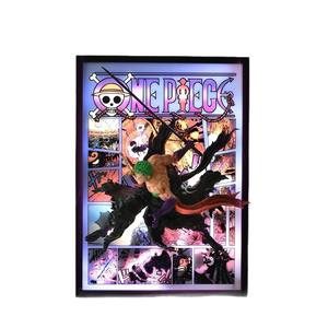 44*32CM Zoro stereografico 3D incorniciato Anime figura miglior regalo per ornamento figura - Product Image 5