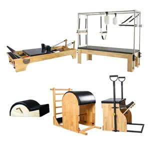 Reformador de estudio de pilates de madera portátil para uso doméstico