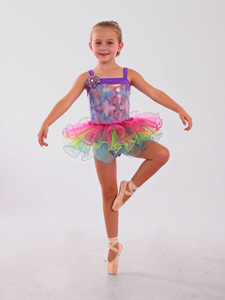 Vestidos Infantiles Anna Shi, Nuevos Diseños, Tutú <span class=keywords><strong>de</strong></span> Ballet en Nylon-Spandex Elástico, Color Morado Claro - Product Image 2