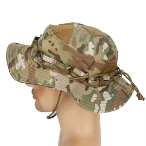 Chapeau de pêcheur Daqin pour le camping en plein air, camouflage tactique, bord rond, respirant, en maille de nylon, sangle d'épaule personnalisée, voyage - Product Image 4