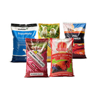 Sac d'emballage pour aliments pour animaux de 20 kg et 25 kg, multi-types, en PP tissé laminé BOPP, pour aliments pour porcs, poulets, bétail, granulés
