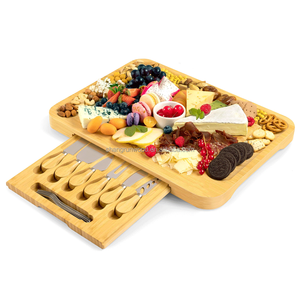 Ensemble <span class=keywords><strong>planche</strong></span> à <span class=keywords><strong>fromage</strong></span> <span class=keywords><strong>et</strong></span> couteau en bois <span class=keywords><strong>de</strong></span> bambou Planches <span class=keywords><strong>de</strong></span> cuisine <span class=keywords><strong>de</strong></span> qualité alimentaire <span class=keywords><strong>Planche</strong></span> à découper en bois Ensemble pour la fête - Product Image 3