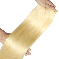 Extensions de cheveux naturels blonds Remy double drawn 100 % authentiques, à bandes adhésives, directement de l'usine