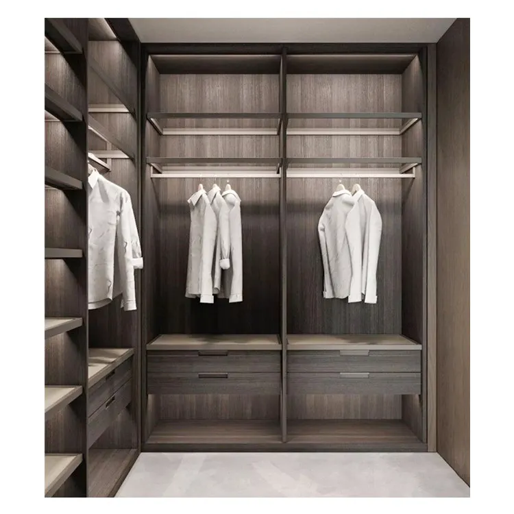 Luxe Walk In Closet Kast Moderne Lopen Kast Opbergkast Garderobe Kleedkamer