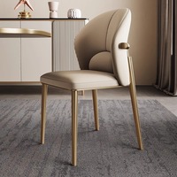 Chaise de Salle à Manger Luxe Léger Dossier Nordique Confortable Moderne Simple pour Maison et Restaurant