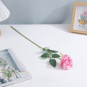 Fleur artificielle en velours, petite rose en soie avec épines, centre <span class=keywords><strong>de</strong></span> table pour décoration <span class=keywords><strong>de</strong></span> mariage, <span class=keywords><strong>bouquet</strong></span> <span class=keywords><strong>de</strong></span> roses en gros - Product Image 6