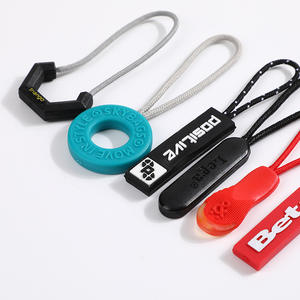 Produsen Tali Nilon Kustom Cetakan Injeksi Kepala Ritsleting Pakaian Olahraga Kotak Pakaian Tas Tarik Lingkaran - Product Image 2