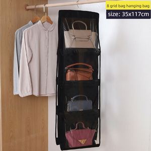 3-<b>Shelf</b> Stainless Steel Fabric Hanging Classic Design Wardrobe Organizer with Flexible Storage for Clothes & Handbags - Product Image 4