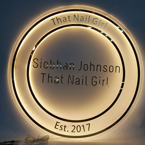 Customizable Wedding Advertising Shop <b>Sign</b> Board Business LED Backlit Acrylic Neon <b>Sign</b> with Round Logo Decoration <b>Lights</b> - Product Image 3