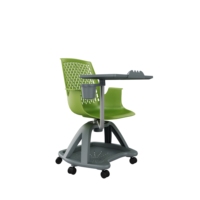 Chaise pivotante ergonomique pliable avec siège en plastique PP pour salle de formation universitaire