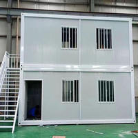 Maison préfabriquée ISO Standard High Cube anti-corrosion avec système sanitaire complet pour la vie en extérieur, maison conteneur extensible