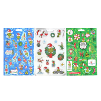 Autocollants personnalisés en vinyle, lot d'autocollants de Noël découpés, feuilles d'autocollants autocollants avec trou de suspension pour la décoration de cadeaux de fête de Noël