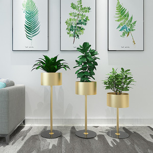 Étagère à fleurs de style nordique pot de plante verte ornement de vigne d'escalade rose verte de luxe léger monté au sol - Product Image 2