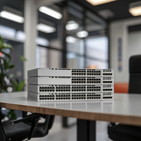 Equipo de Conmutación de Red POE para C9200L-48T-4X-E, Conmutador Óptico de 48 Puertos y 40 Gbps, Capacidad de 176 Gbps, 16K MAC, 2 GB de DRAM