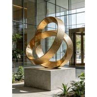 Sculpture en résine de luxe moderne, taille personnalisée, art abstrait, décoration pour hôtel, salon, intérieur, extérieur