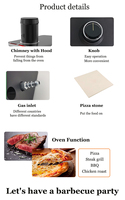 2024 haute qualité luxe gaz extérieur gaz barbecue Pizza four Machine jardin portable table barbecue grill avec four à pizza