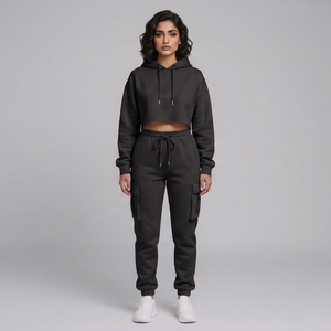Survêtement moulant personnalisé pour femme, 100 % coton épais, haute qualité, style streetwear, nouvelle mode, vente en gros - Product Image 1