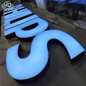 Letreros acrílicos, logotipo de tienda con iluminación frontal, tablero de diseño de nombre, señalización Led frontal 3D con alta calidad al por mayor