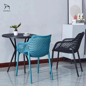 Manufacturer Nordic Design Family <strong>Dining</strong> Room Garden Outdoor PP Hard High-end <strong>Plastic</strong> <strong>Dining</strong> <strong>Chairs</strong> with Armrests - Product Image 2