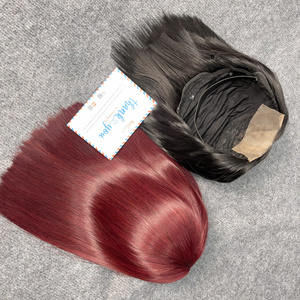 Más vendidos Bob peluca hueso recto longitudes cortas 10 pulgadas Color marrón Natural y Negro encaje parte media 2x6 - Product Image 6