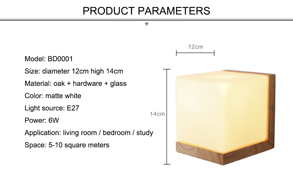 Wholesale New Design Best Wooden And Glass Material Light Source Indoor Wall Lamp Led Wall Light For Bedroom