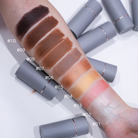 Stick de contouring et d'enluminement personnalisé avec logo, maquillage naturel pour le visage, longue tenue, imperméable, cosmétique à marque privée, emballage gris