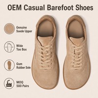 Chaussures décontractées minimalistes personnalisées pour hommes et femmes, à bout large, zéro drop, semelle souple pour les courses quotidiennes