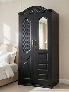Armoires métalliques personnalisables avec serrure, 2 portes, design gaufré, armoire en acier avec <span class=keywords><strong>placard</strong></span> à grain de bois - Product Image 2