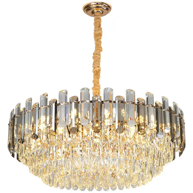 Modern Design Crystal Round Circle Pendant Lamp Home Living Room Bedroom Hotel Popular Luxury Crystal Chandelier