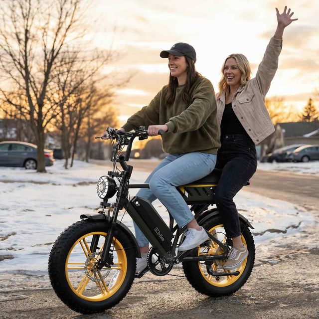 R9 Dual-Battery 15AH 25AH 40AH Electric Bicycle 250W Long Range Full Suspension Electric Bike EU Stock