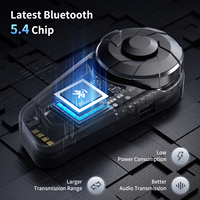Fodsports FX-S 1000M interkom sepeda motor, headset Bluetooth helm tanpa kabel tahan air 2 pengendara